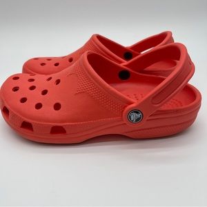Orange Crocs women size small 6-7